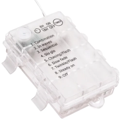 Lampki choinkowe sople 200LED na 3 baterie AA, Zimne 10M